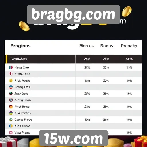 Comparativo de bônus e promoções em bragbg.com